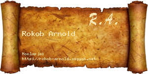 Rokob Arnold névjegykártya