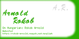 arnold rokob business card